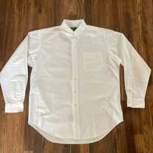 RRL Men’s Button Down White Double Cotton Size Large